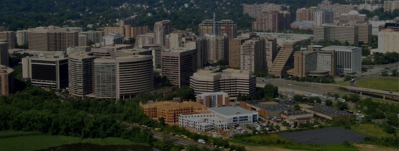 we buy houses in arlington virginia aerial view of crystal city