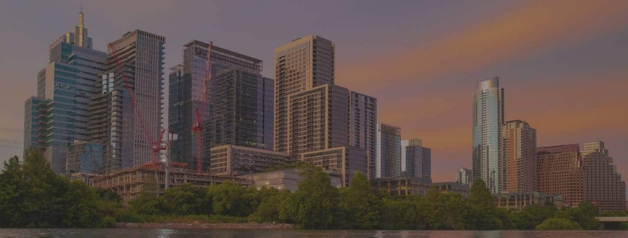 we buy houses in Austin Texas view of downtown skyline