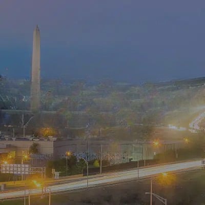 Washington DC Night Skyline View